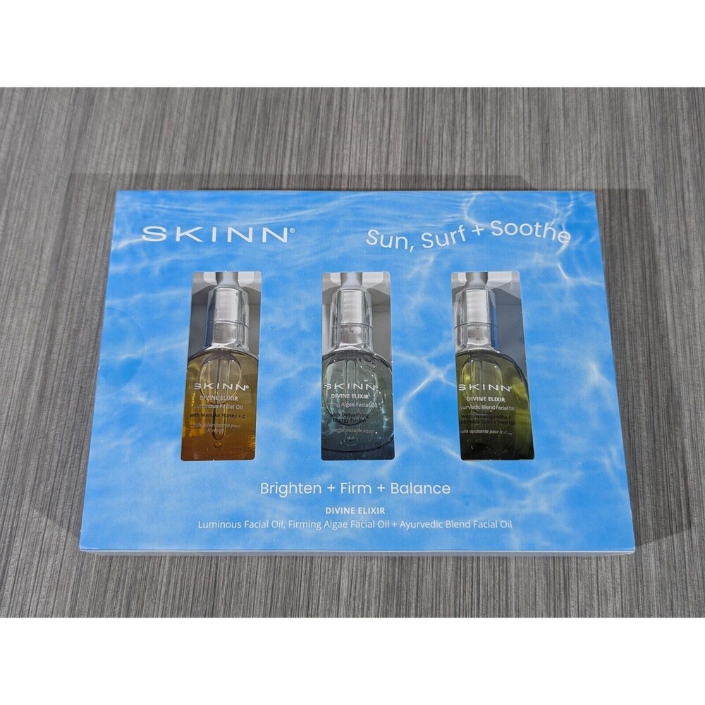 SKINN Cosmetics New Divine Elixir Ayurvedic Algae Luminous Oil 3 pack Travel Set